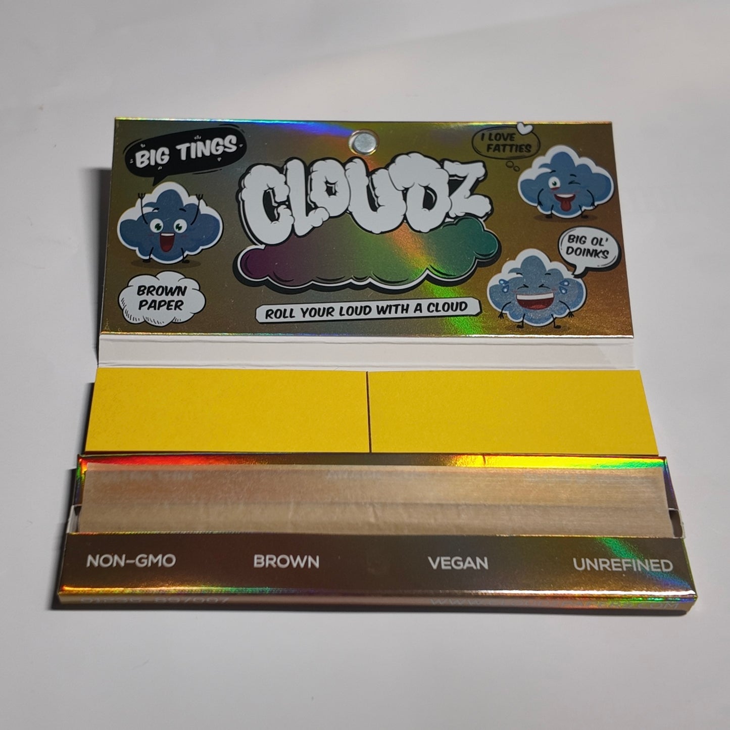 CLOUDZ - Big Tings "Wide" Rolling Papers King Size + Tips - Brown
