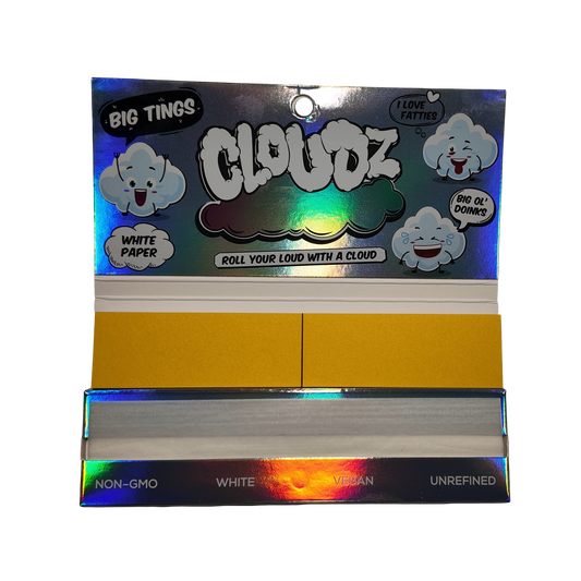 CLOUDZ - Big Tings "Wide" Rolling Papers King Size + Tips - White