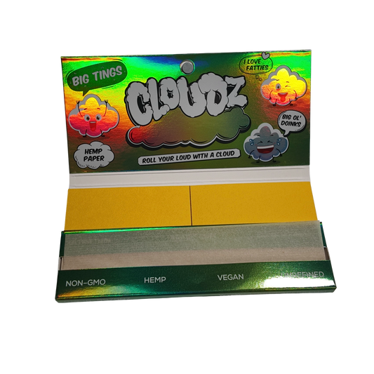 CLOUDZ - Big Tings "Wide" Rolling Papers King Size + Tips - Hemp