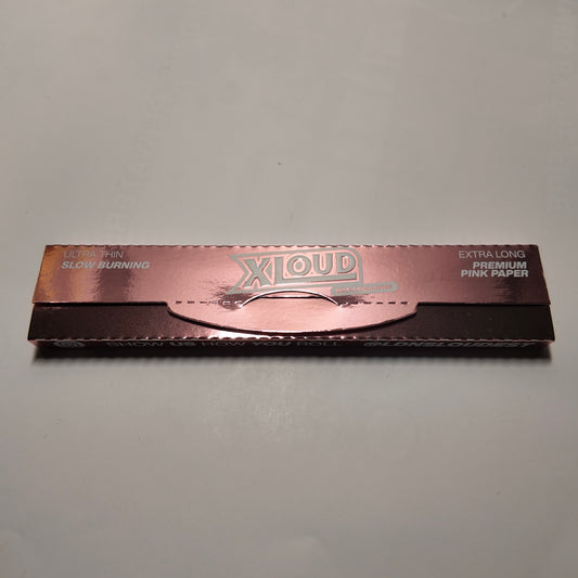 LOUD LDN | XLOUD Slow Burning Ultra Thin Extra Long Natural Rolling Paper & Tips | ROSE GOLD / PINK EDITION