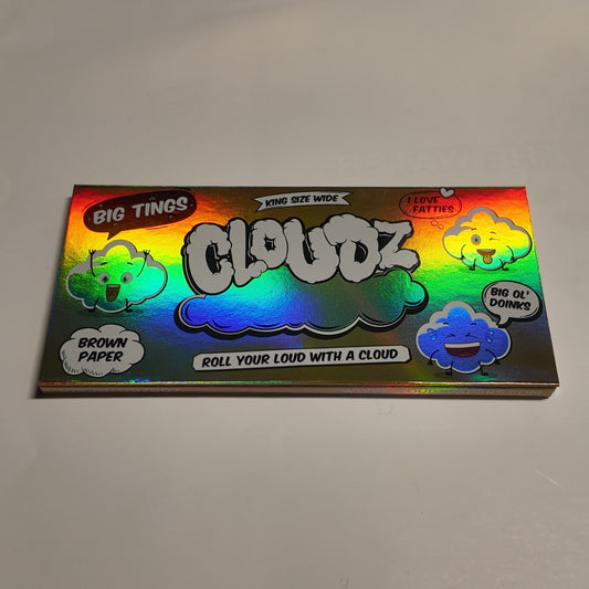 CLOUDZ - Big Tings "Wide" Rolling Papers King Size + Tips - Brown
