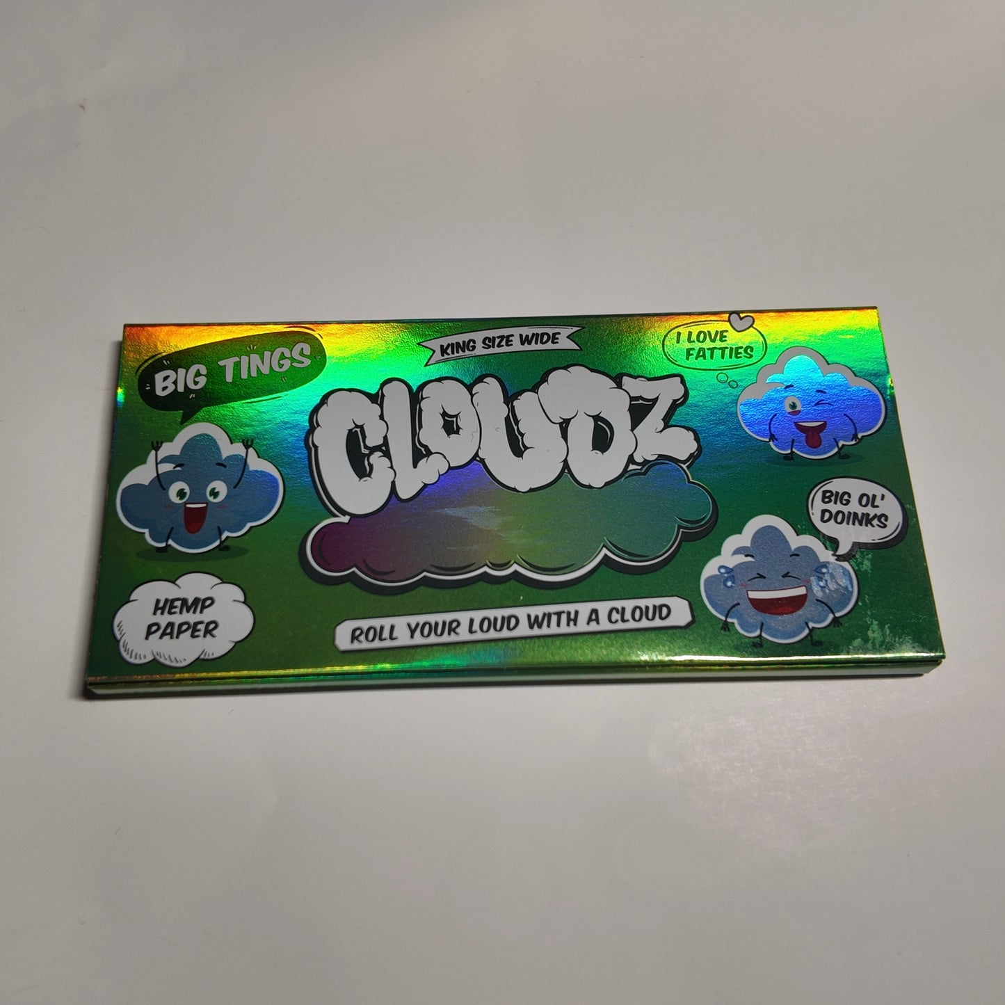 CLOUDZ - Big Tings "Wide" Rolling Papers King Size + Tips - Hemp