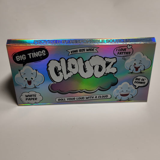 CLOUDZ - Big Tings "Wide" Rolling Papers King Size + Tips - White