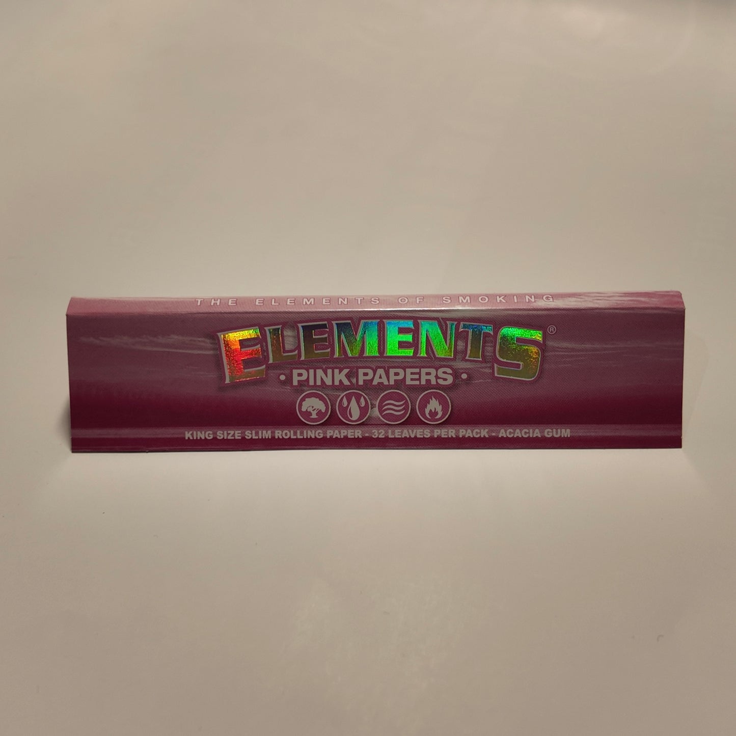 ELEMENTS Pink King Size Slim Rolling Papers