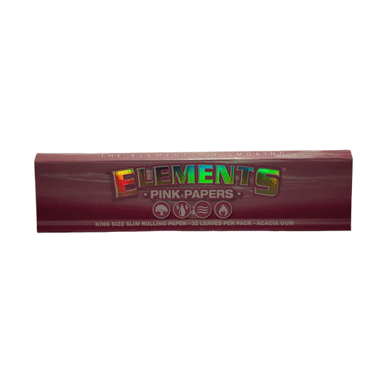 ELEMENTS Pink King Size Slim Rolling Papers
