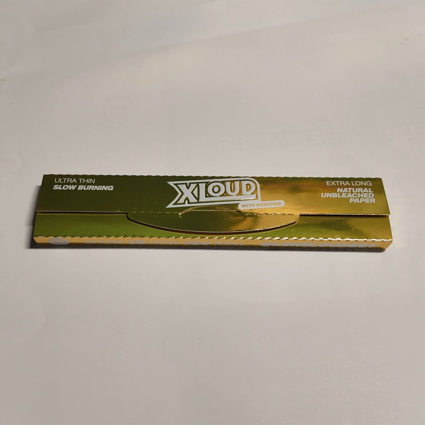 LOUD LDN | XLOUD Slow Burning Ultra Thin Extra Long Natural Rolling Paper & Tips | GOLD EDITION